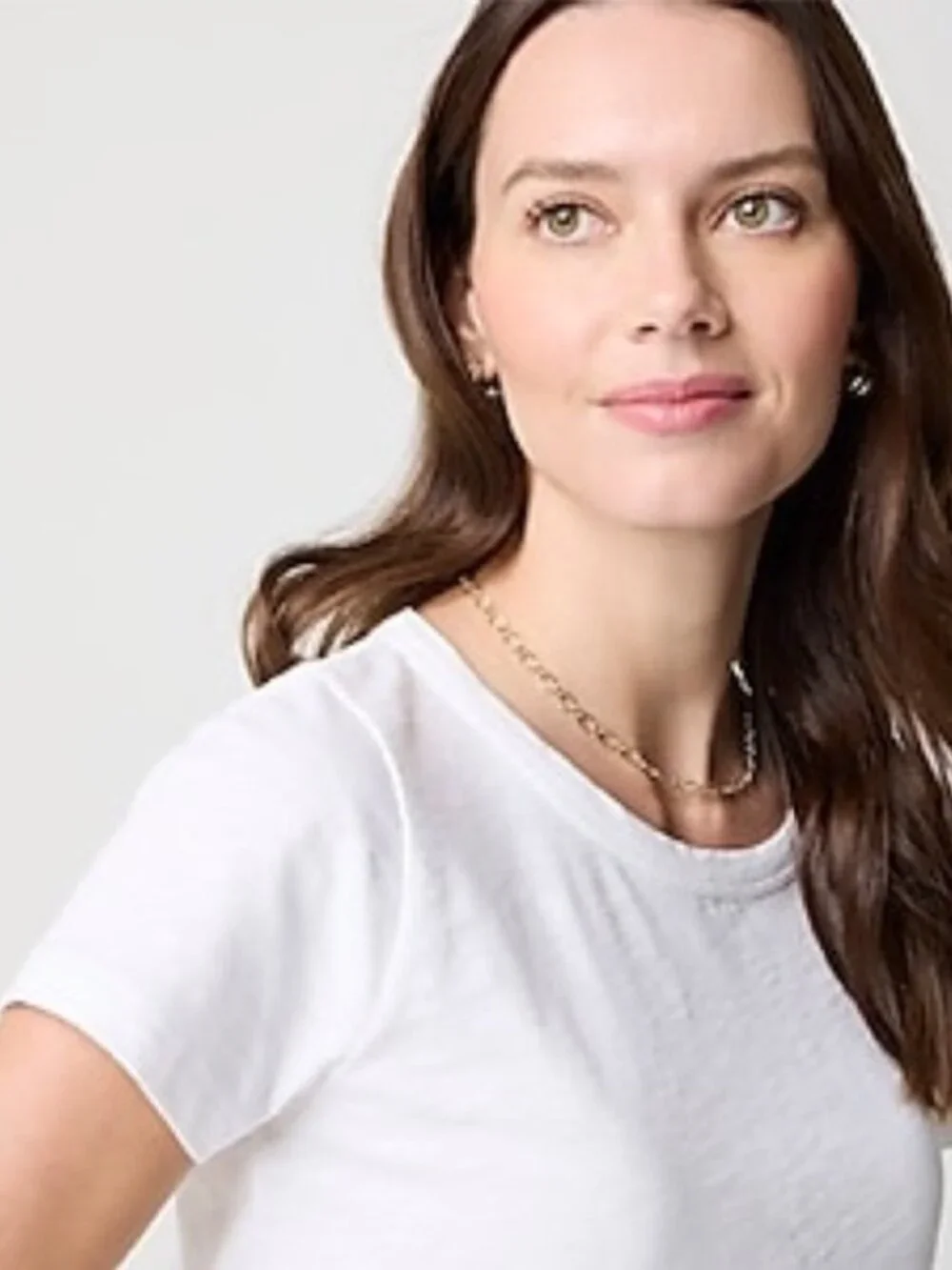J. Crew Short Sleeve Girlfriend Tee 100% Cotton White Size M
